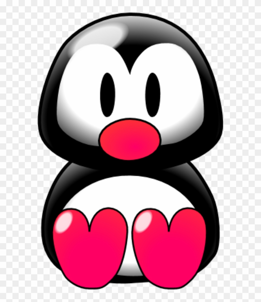 Baby Penguin Sitting With Feet Forward - Penguin Clip Art #1005004