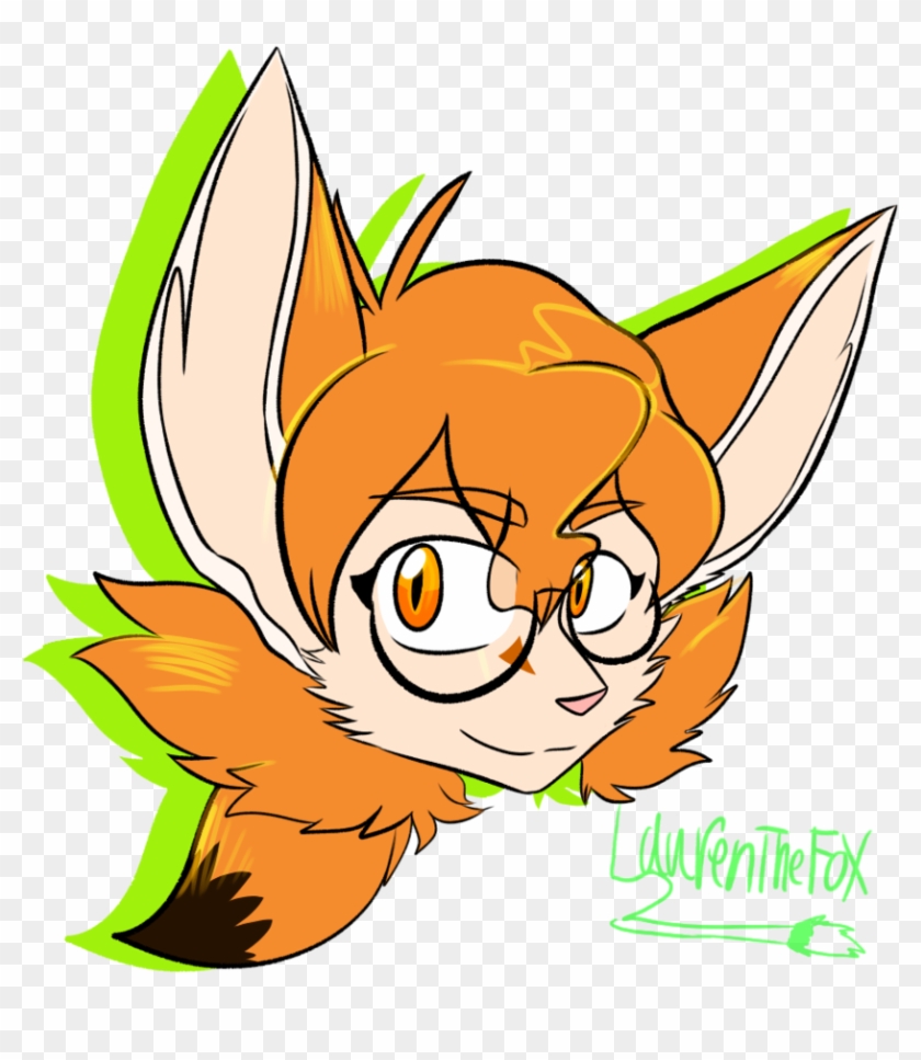 Pidge The Fennec Fox Headshot By Laurenthefox - Cartoon #1005066