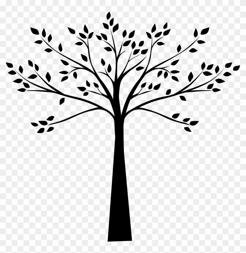 Oak Tree Coloring Page Download - Plum Tree Black And White #1005412