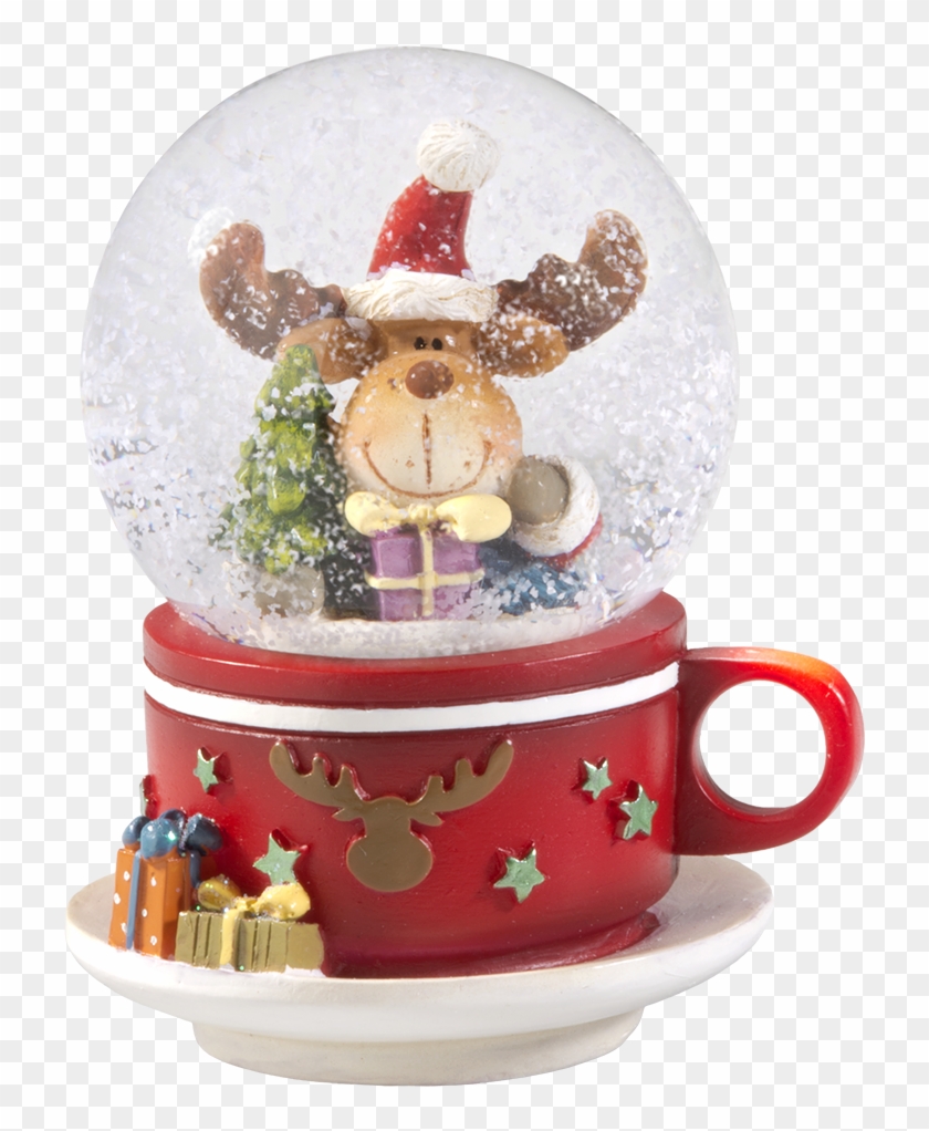 Snow Globe "cup With Moose" - Christmas Tree #1005426