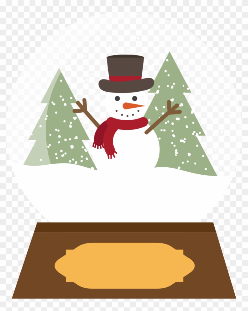 This Is A Sticker Of A Snowman In A Snow Globe - Snow Globe #1005433