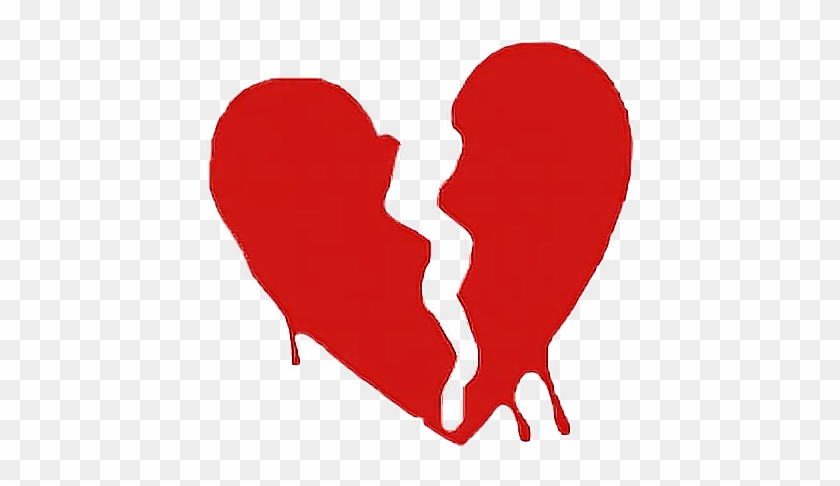 Broken Melting Heart Red Brokenheart - Bloody Broken Heart Png #1005493