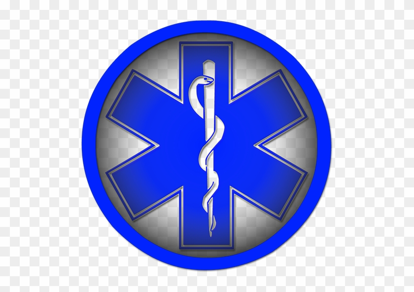 Blue Star Of Life Symbol Round Shape - Star Of Life #1005626