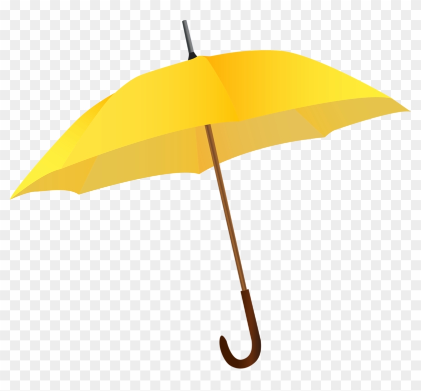 Umbrella Yellow Rain Icon - Yellow Umbrella Png #1005665