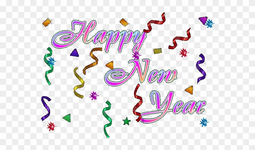 Animated New Year Clip Art - Happy New Year Confetti #1005719