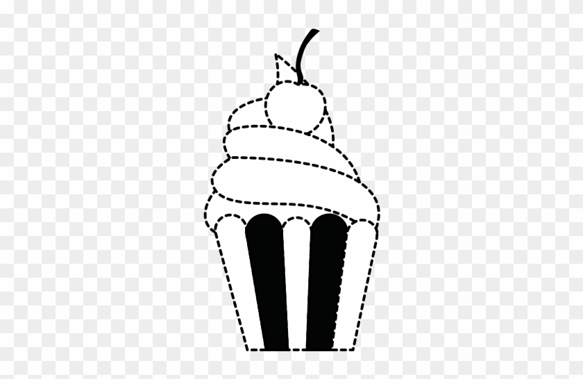 Delicious Cupcake Isolated Icon - Laser #1005791