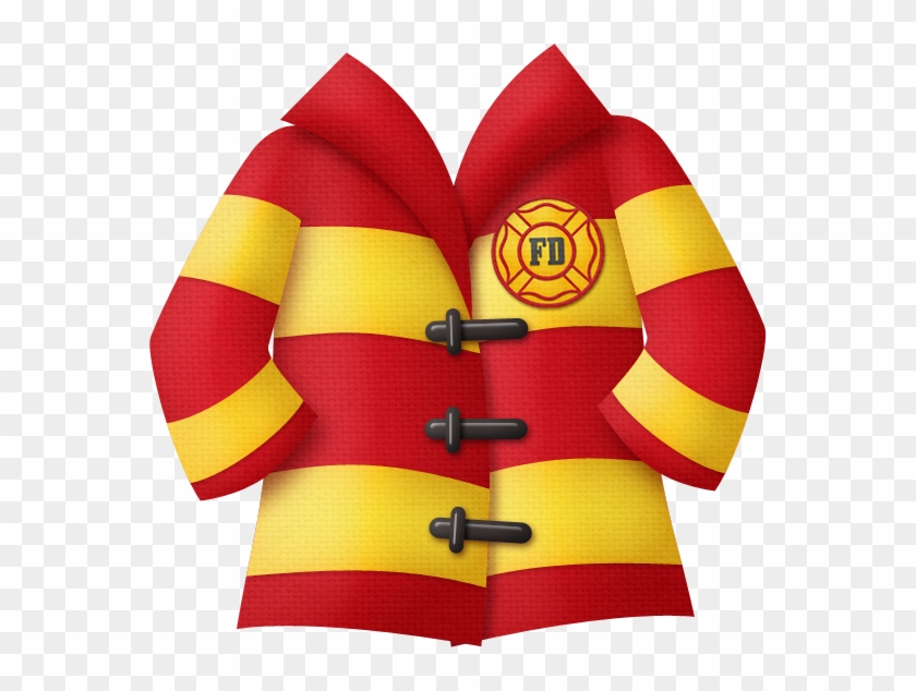 Fire Jacket - Fireman Suit Clipart #1005881