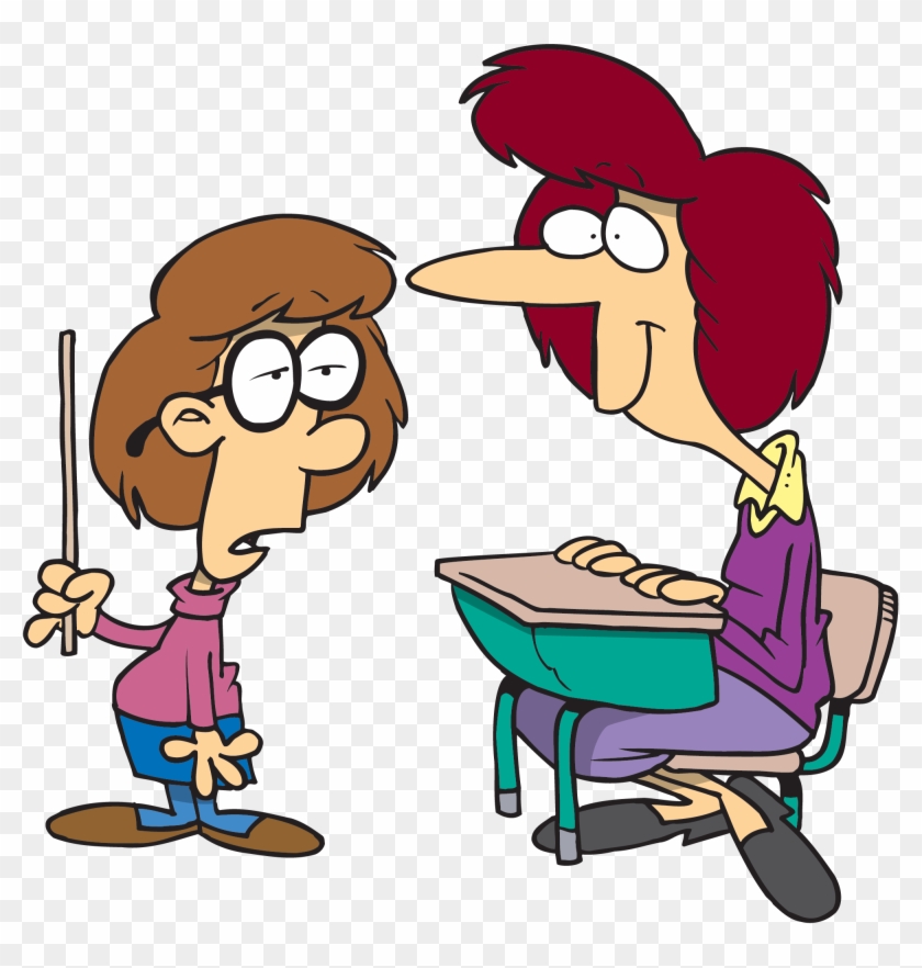 Teacher Helping Student Clipart Clipart Suggest Ploc - Student As Teacher Cartoon #1005887