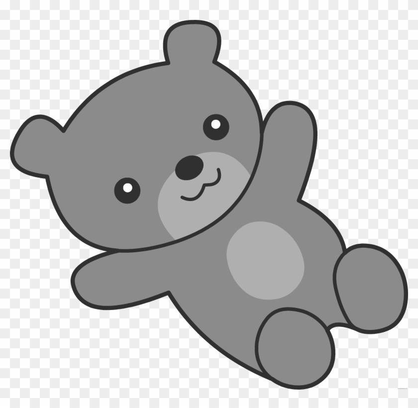 Cute Bear Animal Free Black White Clipart Images Clipartblack - Teddy Bear Baby Cartoon Png #1005969