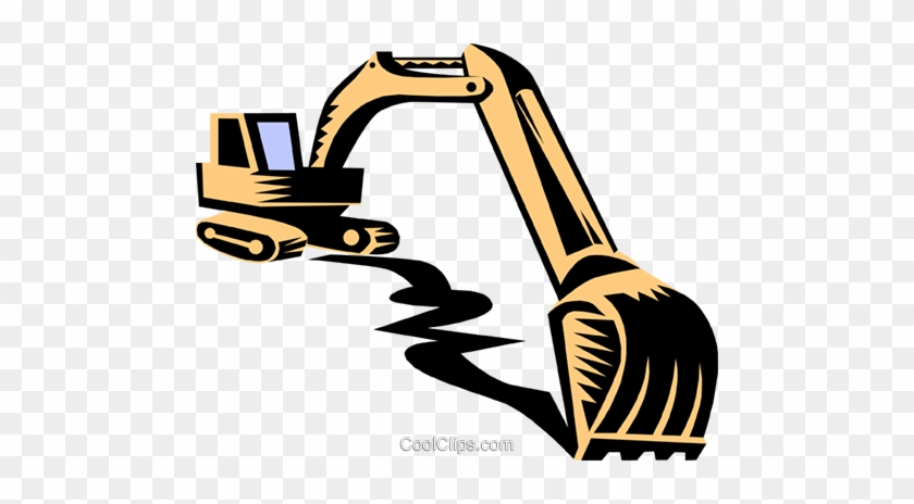 Heavy Equipment/high Hoe Royalty Free Vector Clip Art - Heavy Equipment Clipart #1006047