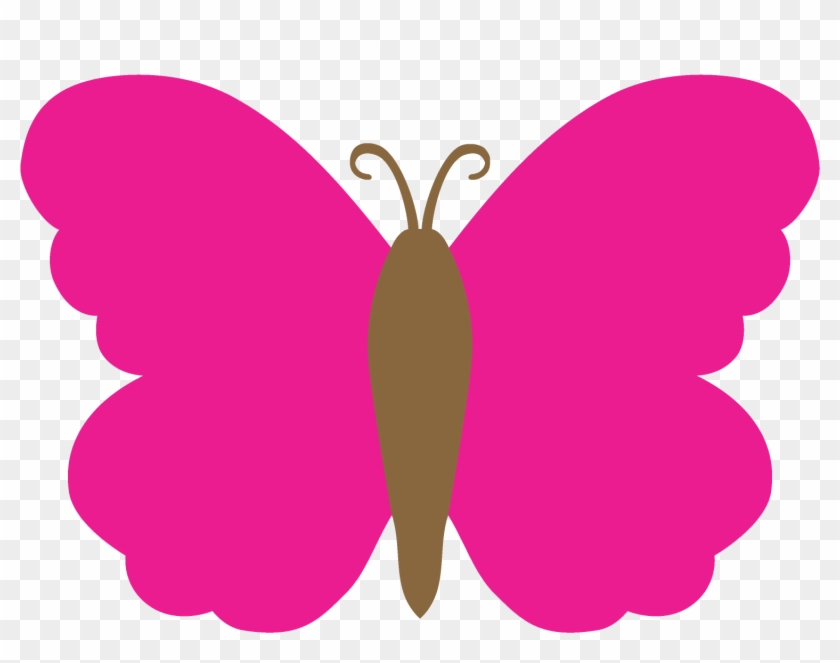 Butterfly Clipart Solid - Light Pink Butterfly Clipart #1006086
