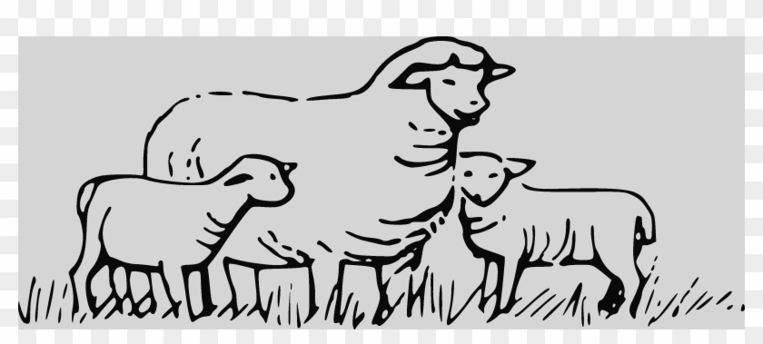 Clip Art Sheep Black And White Sheep Lamb Clipart Black - Importance Of Family Poem #1006243