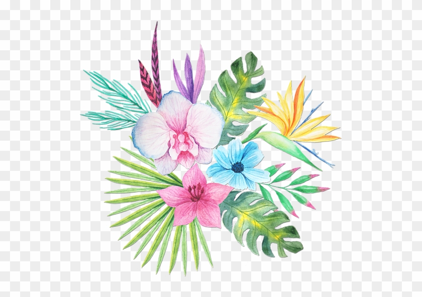 Click And Drag To Re-position The Image, If Desired - Tropical Watercolor Clipart #1006276