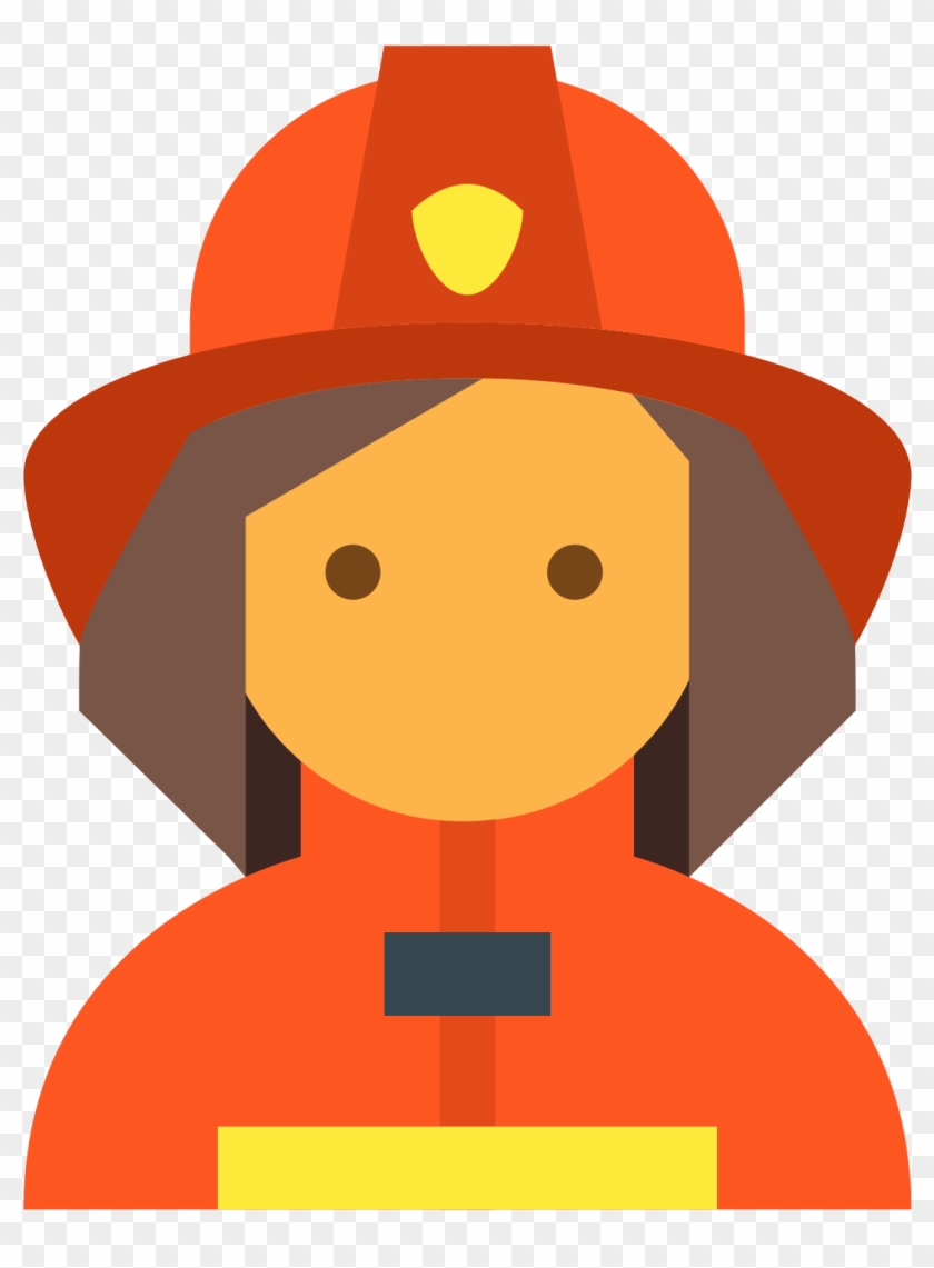 Fireman Female Icon - Firefighter Icon #1006278