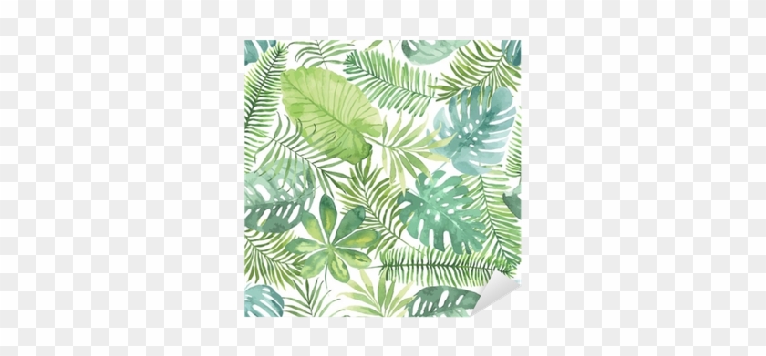 Tropical Seamless Pattern With Leaves - Fondos Acuarela Tropical #1006286