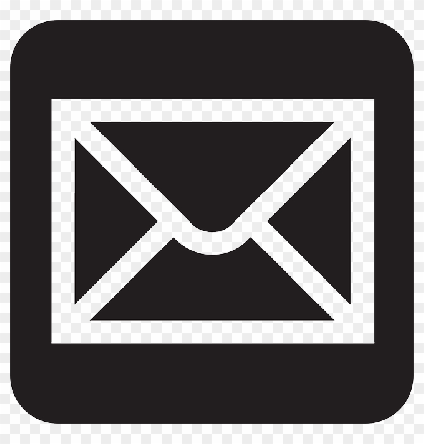 Mail, Post, E-mail, Email, Letter, Black, Symbol, Sign - Email Clip Art Black #1006326