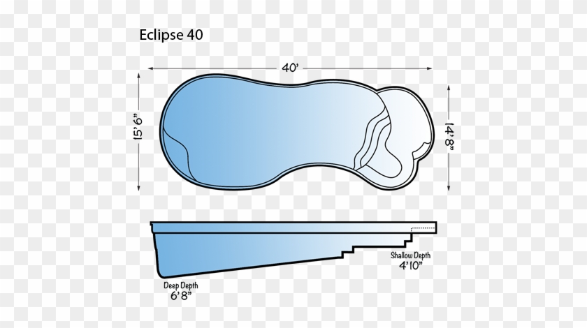Eclipse Model Freeform Fiberglass Pools From Leisure - Eclipse 40 Fiberglass Pool #1006398