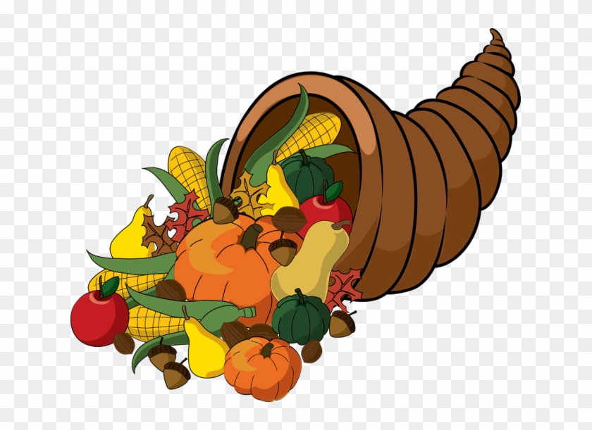 Clip Art Of A Cornucopia Photo Credit Dixie Allan - Happy Thanksgiving Clip Art #1006421