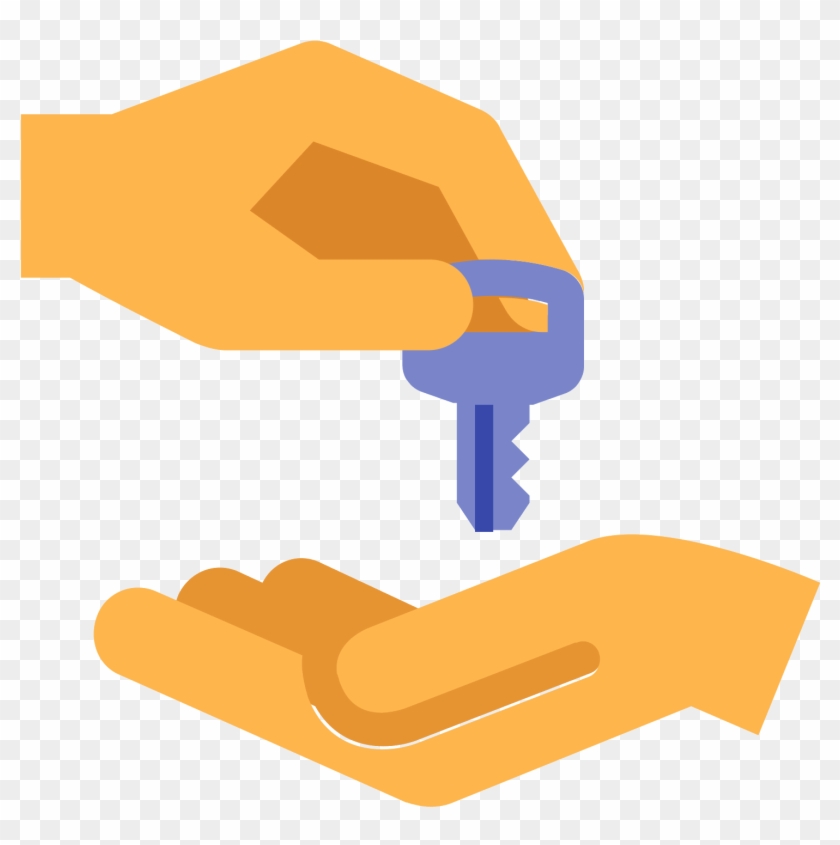 It S A Logo Of A Key Changing Hands E Hand Extends - Key Exchange Icon #1006493