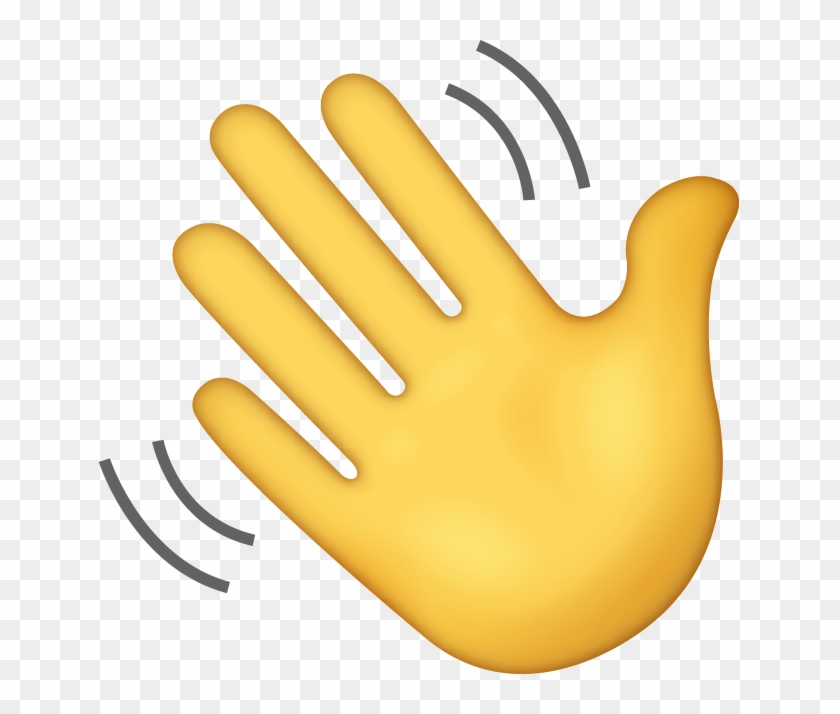 Waving Hand Sign Iphone Emoji Jpg - Waving Hand Emoji Png #1006529