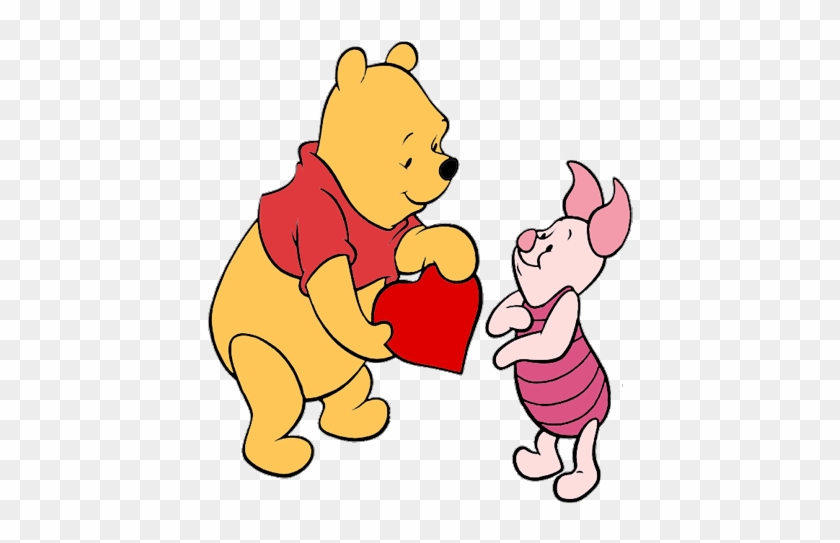 Winnie The Pooh Clipart Heart - Winnie The Pooh Valentine #1006639