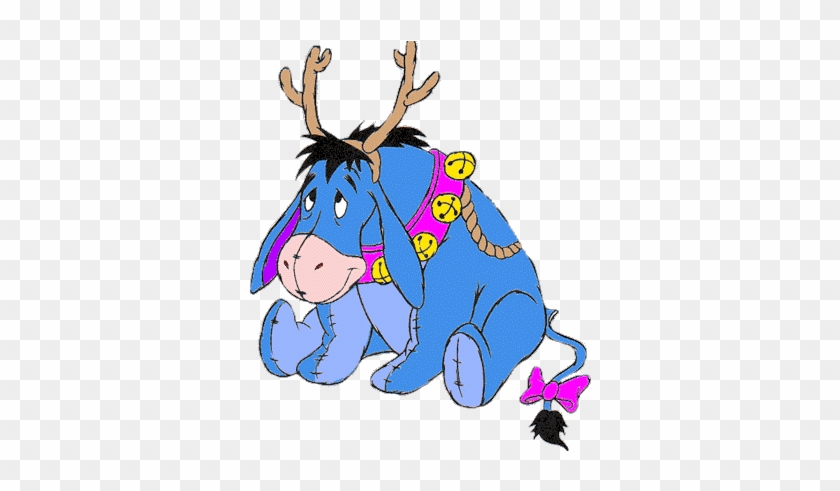 Eeyore Christmas Clipart - Winnie The Pooh And Friends - Full Size PNG