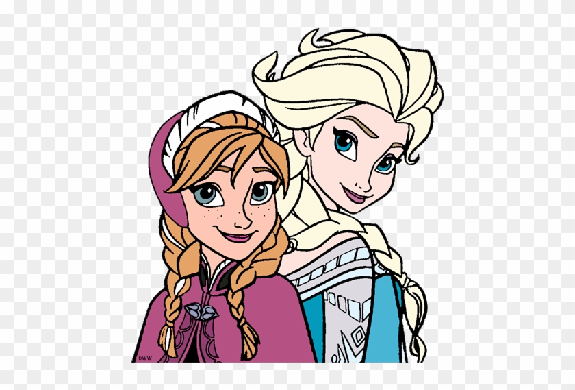 Animated Frozen Cliparts - Elsa And Anna Coloring Pages #1006708