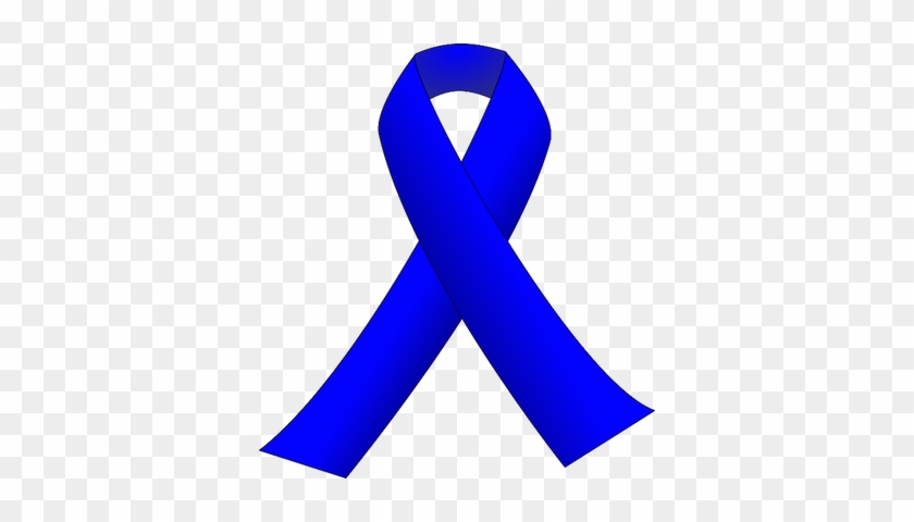 Colon Cancer Ribbon Clip Art Colon Cancer Clipart - Dark Blue Cancer Ribbon #1006722