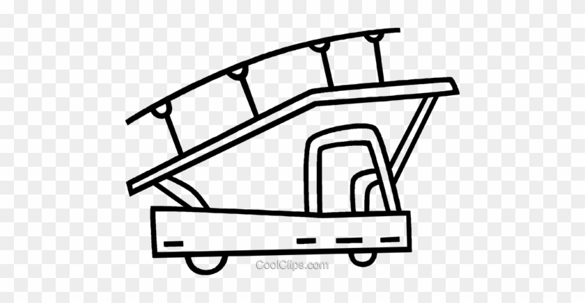 Airport Truck With Stairs Royalty Free Vector Clip - Clip Art #1006745