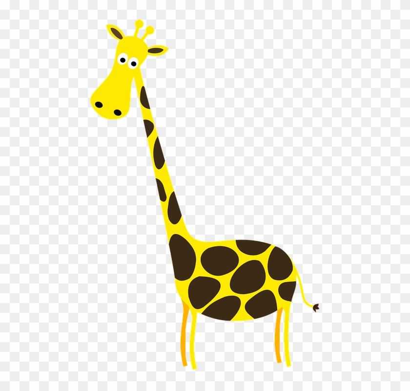 Giraffe Clip Art, Giraffe Silhouette Clip Art, Giraffe - Cartoon Giraffe #1006790