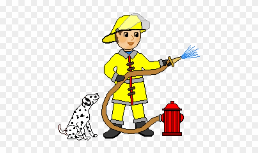 Black And White Firefighter Clipart - Fireman Clipart #1006836