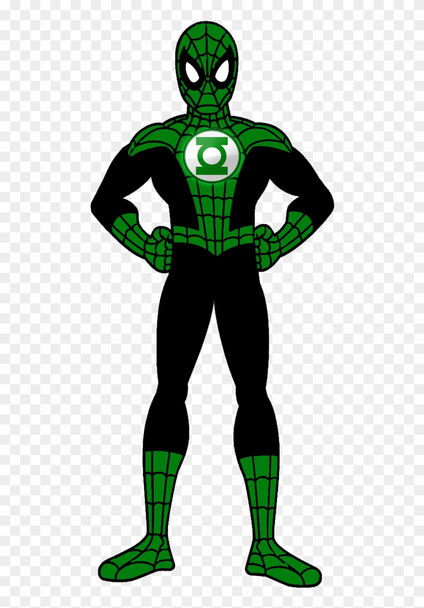 Green Lantern Spiderman Green Lantern Spiderman - Color #1006864