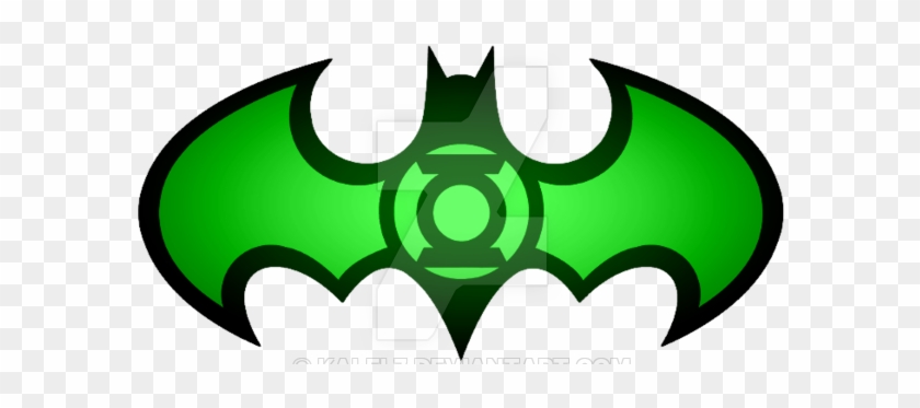 Glowing Green Lantern Batman Logo By Kalel7 - Green Lantern Bat Symbol #1006875
