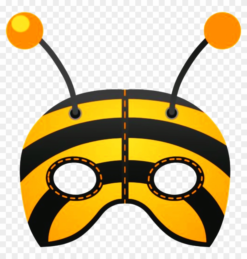 Mask Bee Costume Mardi Gras Halloween Printable Bee Mask Template 