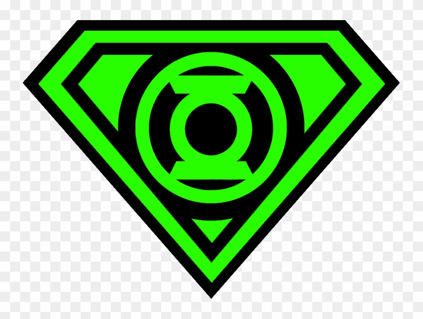 New Superman Green Lantern Shield By Kalel7 - Green Lantern/superman: Legend Of The Green Flame #1006970