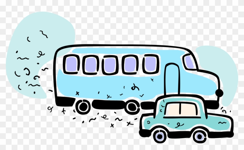 Vector Illustration Of Intercity Passenger Tour Bus - Illustration #1007098