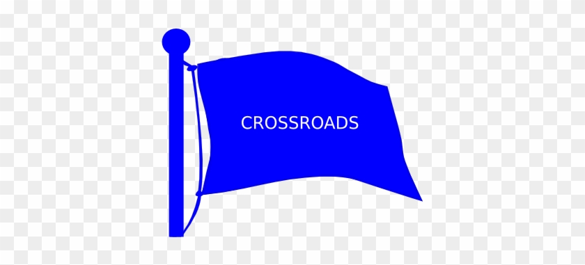 Crossroads Flag On Pole Clip Art At Clker - Clip Art #1007185
