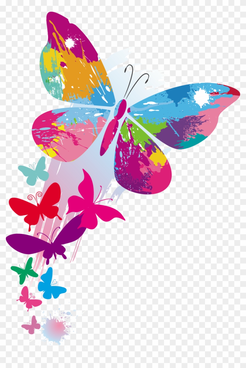 Butterfly Stock Illustration Color Clip Art - Butterfly Background #1007243