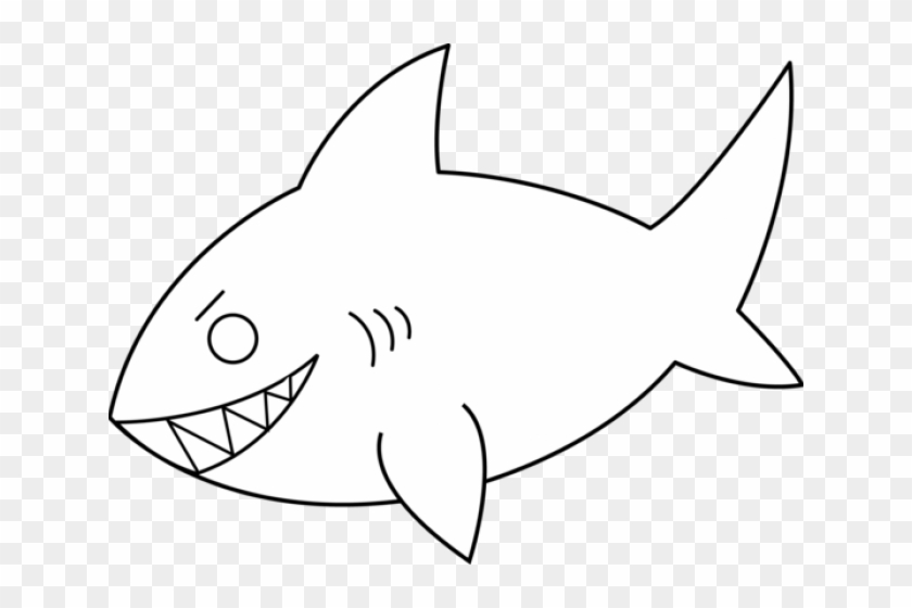 Shark Line Art - Shark Outline Easy #1007357