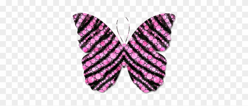 Poster Pink Schwarz Zebra Print Abstract Butterfly - Zazzle Papillon & Orchidée Roses Tongs #1007393