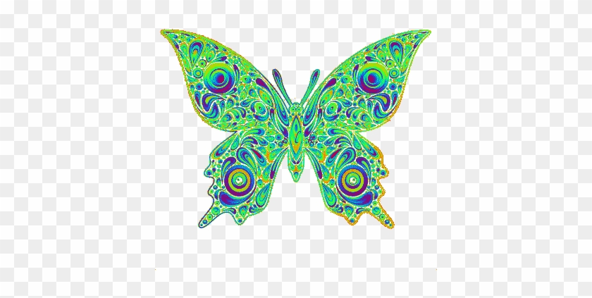 Psychedelic Butterfly By Szophialeigh On Deviantart - Trippy Butterfly Gif #1007396