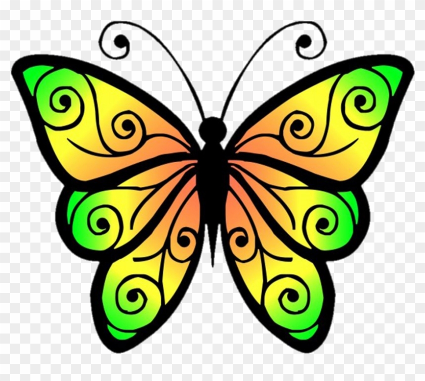Image No Background - Colorful Butterfly Clipart #1007407