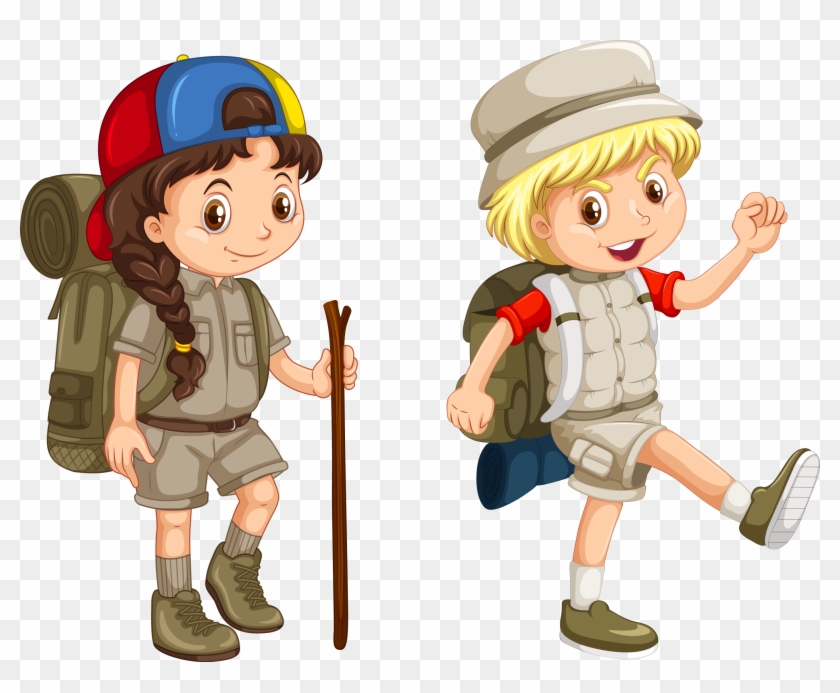 Camping Royalty-free Illustration - Child Camp Vector #1007408