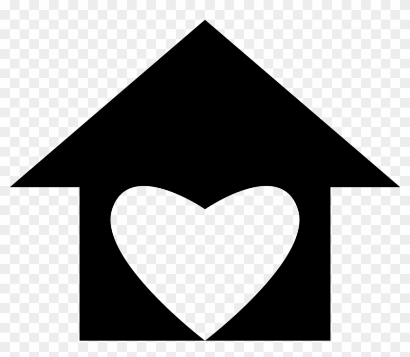 House With Love Heart Shape Comments - House Png Icon #1007418