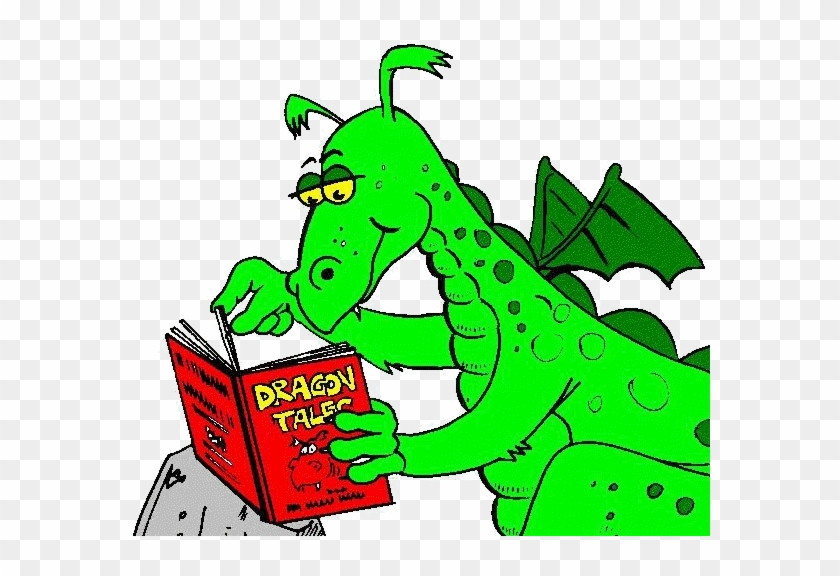 Dragon Reading Clipart - Dragon Reading Clipart #1007443