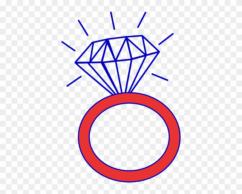 Ring Clipart Outline - Diamond Ring Clipart #1007532