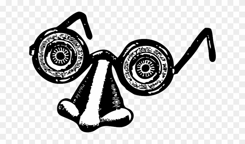 Eyes, Outline, Face, Cartoon, Automatic, Glasses - Nose Clip Art #1007542