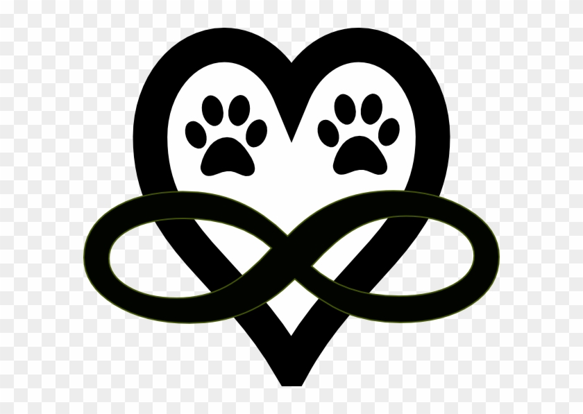 Infinity Heart Paw Print #1007562