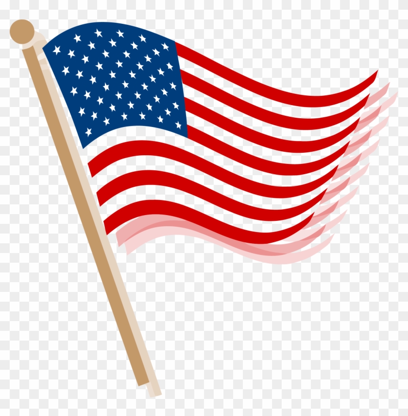 Flag Of The United States Clip Art - Memorial Day Flag Clip Art #1007595