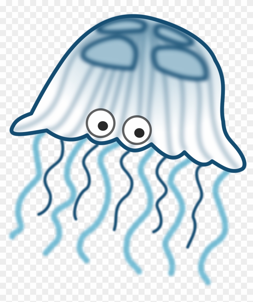 Cartoon Jellyfish Free Vector Graphic On Pixabay - Jellyfish Cartoon #1007623